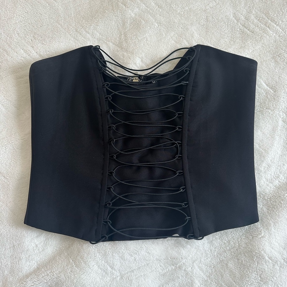white fox tube top